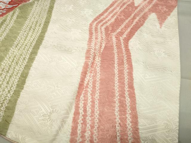 平和屋着物●創業460年・千總 振袖 駒刺繍 絞り 花蝶文 金銀彩 京王百貨店扱い 正絹 逸品 CABB0252gh
