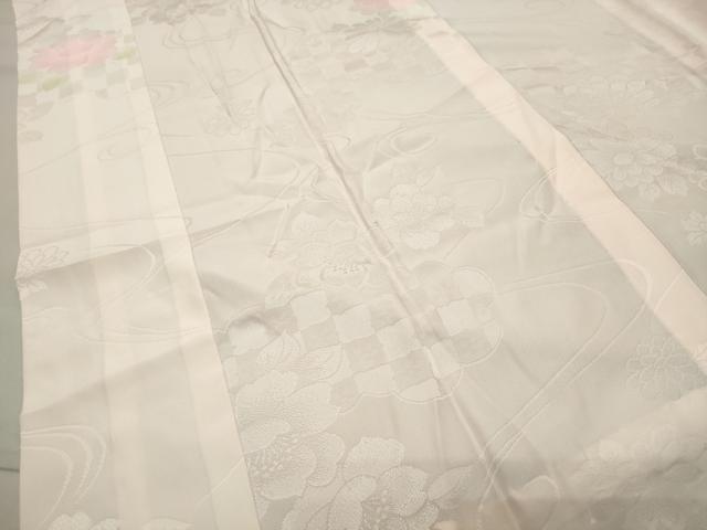 平和屋着物●振袖用長襦袢 無双仕立て 雲取り花地紋 暈し染め 正絹 逸品 CABB0259gh