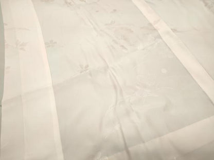 平和屋着物●振袖用長襦袢 無双仕立て 雪芝花地紋 暈し染め 京都きもの友禅扱い 正絹 逸品 CABB0260gh
