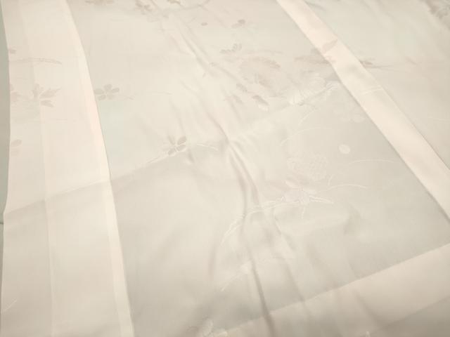 平和屋着物●振袖用長襦袢 無双仕立て 雪芝花地紋 暈し染め 京都きもの友禅扱い 正絹 逸品 CABB0260gh