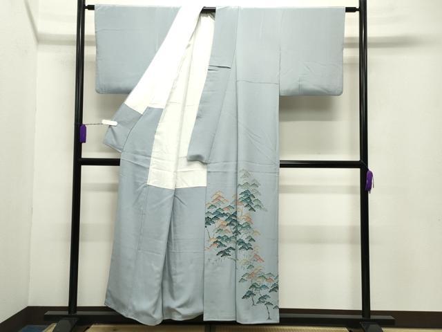 平和屋着物●十日町 加賀草木友禅の第一人者 田村哲彦 色留袖 枝松文 正絹 逸品 CABB0266gh