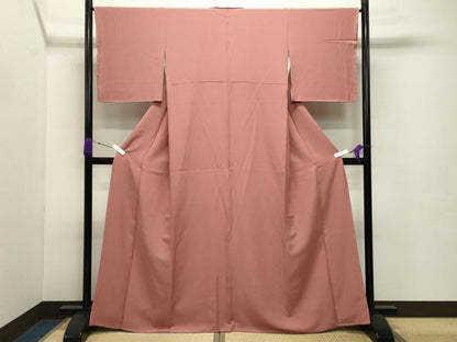 平和屋着物●上質な色無地 薄紅色 正絹 逸品 未使用 CABB0268gh