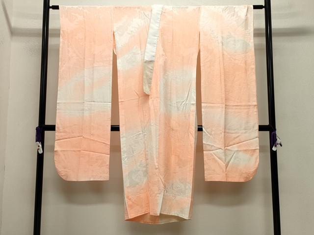 平和屋着物●振袖用長襦袢 無双仕立て 鳳凰地紋 暈し染め 正絹 逸品 CABB0269gh
