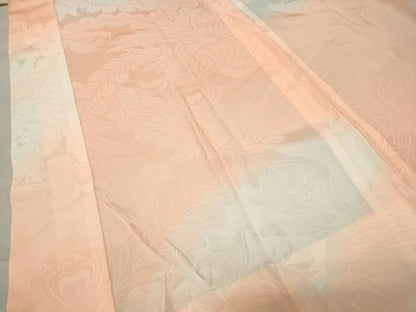 平和屋着物●振袖用長襦袢 無双仕立て 鳳凰地紋 暈し染め 正絹 逸品 CABB0269gh