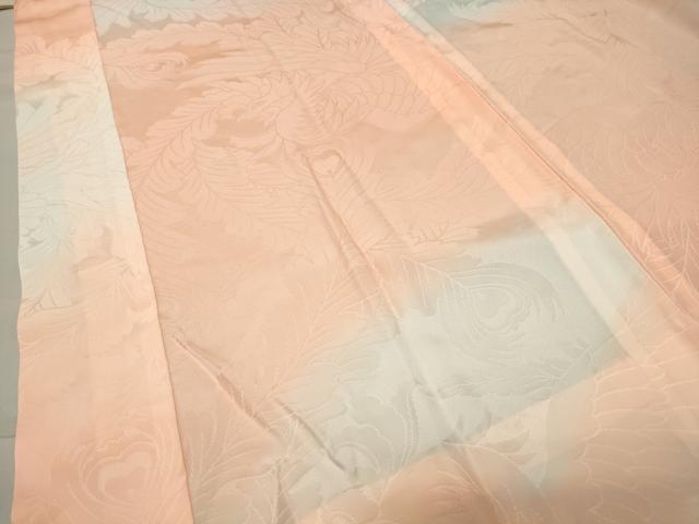 平和屋着物●振袖用長襦袢 無双仕立て 鳳凰地紋 暈し染め 正絹 逸品 CABB0269gh