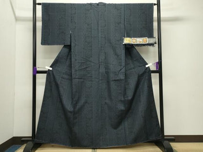 平和屋着物●本塩沢 吉祥花間道 証紙付き 正絹 逸品 未使用 CABB0271gh