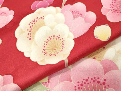 平和屋着物●豪華振袖 LENA FUJII 藤井リナ 刺繍 舞蝶梅文 暈し染め 金彩 正絹 逸品 CABB0273gh