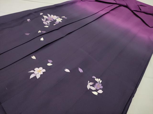 平和屋着物●女性 行灯袴 総刺繍 舞桜文 暈し染め 金糸 洗える着物 CABB0288gh