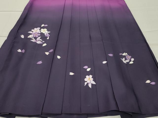 平和屋着物●女性 行灯袴 総刺繍 舞桜文 暈し染め 金糸 洗える着物 CABB0288gh
