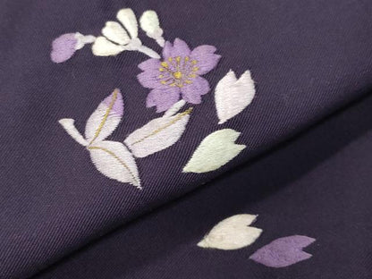 平和屋着物●女性 行灯袴 総刺繍 舞桜文 暈し染め 金糸 洗える着物 CABB0288gh