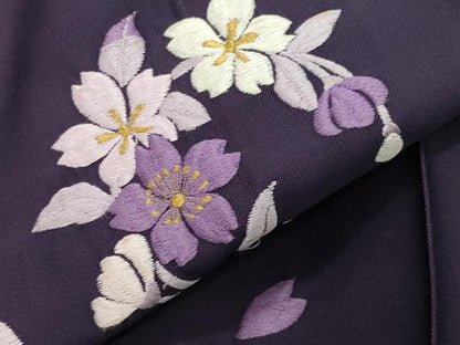 平和屋着物●女性 行灯袴 総刺繍 舞桜文 暈し染め 金糸 洗える着物 CABB0288gh