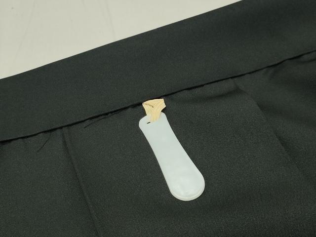 平和屋着物●女性 行灯袴 総刺繍 舞桜文 黒色 金糸 洗える着物 CABB0290gh