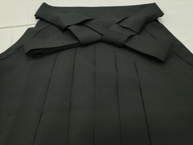 平和屋着物●女性 行灯袴 総刺繍 糸巻き舞桜文 黒色 金糸 洗える着物 CABB0291gh