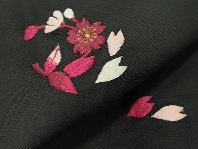 平和屋着物●女性 行灯袴 総刺繍 舞桜文 暈し染め 金糸 洗える着物 CABB0295gh