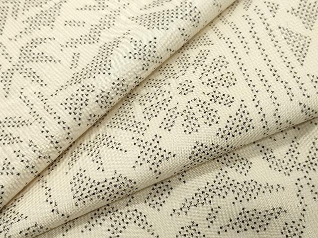 平和屋着物●本場大島紬 白大島 7マルキ 吉祥花文 正絹 逸品 CABB0300gh