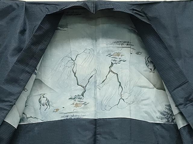 平和屋着物●男性 本場大島紬 アンサンブル 100亀甲 総詰め 正絹 逸品 CABB0301gh