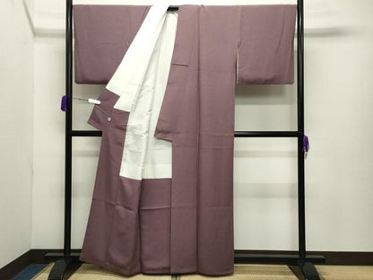 平和屋着物●伝統工芸師 服部光擴 江戸小紋 年輪文様 反端付き 正絹 逸品 CABB0305gh