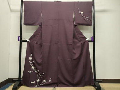 平和屋着物●訪問着 友禅 花鳥文 正絹 逸品 CABB0306gh