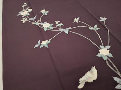 平和屋着物●訪問着 友禅 花鳥文 正絹 逸品 CABB0306gh