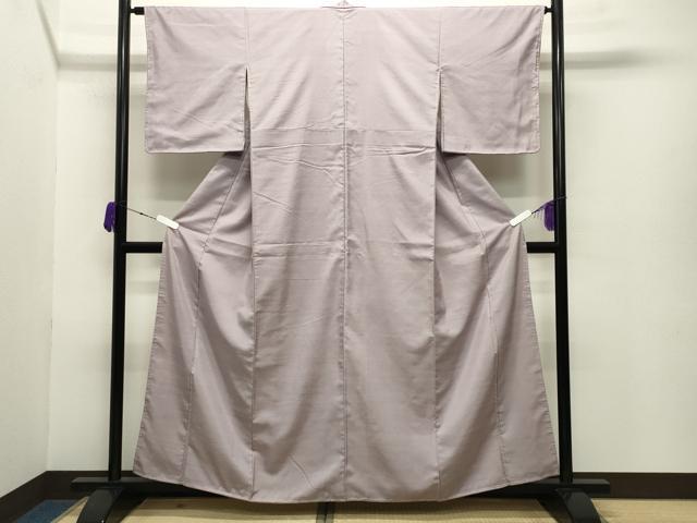 平和屋着物●結城紬 霞文 白藤色 正絹 逸品 未使用 CABB0309gh