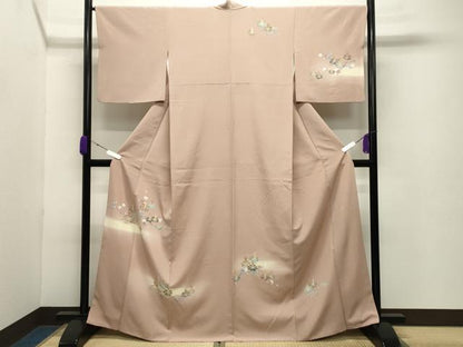 平和屋着物●訪問着 友禅 作家物 松竹梅文 暈し染め 正絹 逸品 CABB0310gh