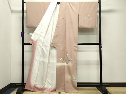平和屋着物●訪問着 友禅 作家物 松竹梅文 暈し染め 正絹 逸品 CABB0310gh
