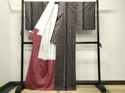 平和屋着物●本場大島紬 7マルキ 泥染め 吉祥間道 二見屋謹製 証紙付き 正絹 逸品 CABB0311gh