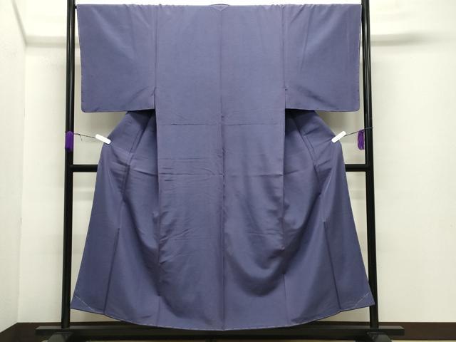 平和屋着物●男性 紬 竜胆色 正絹 逸品 CABB0314gh