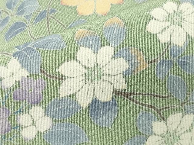 平和屋着物●訪問着 友禅 草花文 暈し染め 正絹 逸品 CABB0316gh