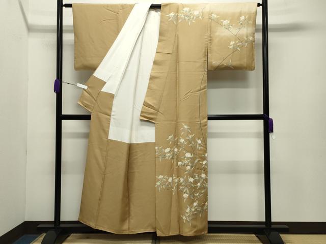 平和屋着物●訪問着 友禅 作家物 枝花文 暈し染め 正絹 逸品 CABB0320gh