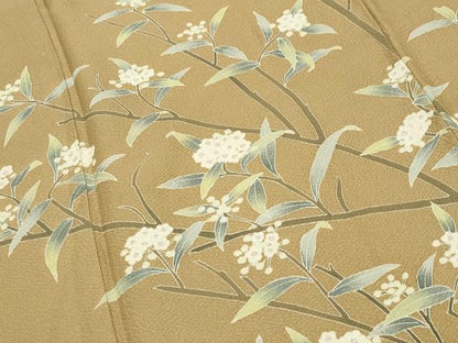 平和屋着物●訪問着 友禅 作家物 枝花文 暈し染め 正絹 逸品 CABB0320gh