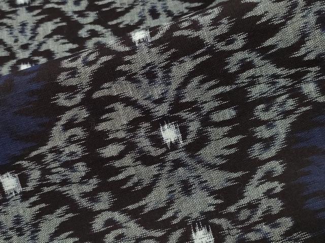 平和屋着物●久留米絣 単衣 吉祥丸文 綿 逸品 CABB0325gh