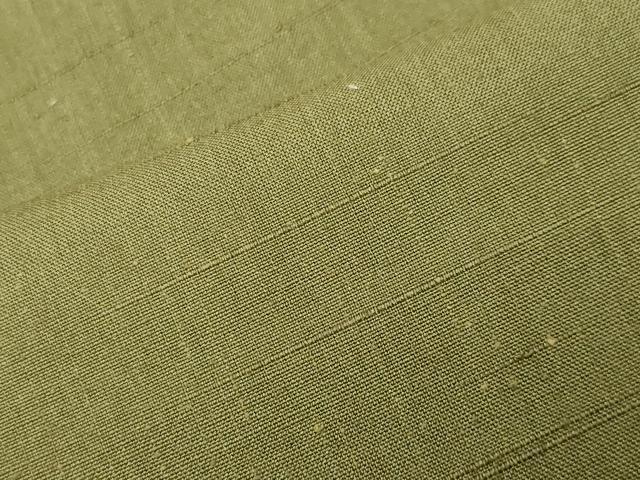 平和屋着物●男性 結城紬 色無地 根岸色 正絹 逸品 CABB0334gh
