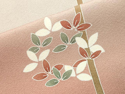 平和屋着物●訪問着 作家物 結び紐花丸文 暈し染め ロング丈 正絹 逸品 CABB0336gh