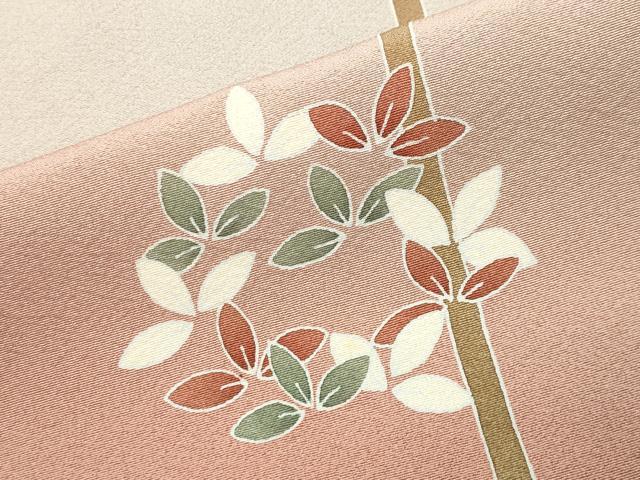 平和屋着物●訪問着 作家物 結び紐花丸文 暈し染め ロング丈 正絹 逸品 CABB0336gh