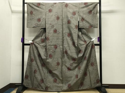 平和屋着物●本場大島紬 9マルキ 正倉院花文 正絹 逸品 CABB0343gh
