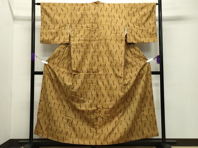 平和屋着物●上質な紬 矢羽根文 正絹 逸品 CABB0345gh