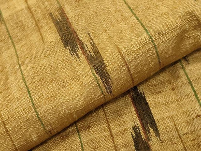 平和屋着物●上質な紬 矢羽根文 正絹 逸品 CABB0345gh