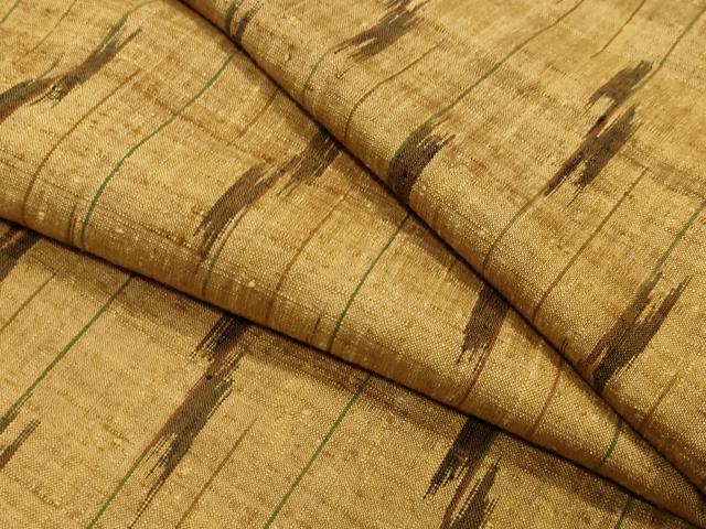 平和屋着物●上質な紬 矢羽根文 正絹 逸品 CABB0345gh