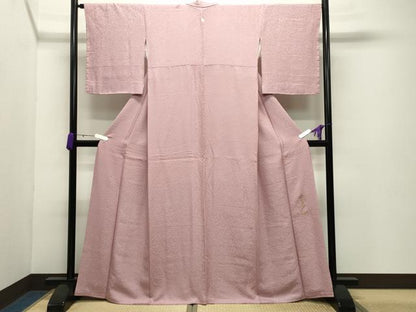 平和屋着物●上質な色無地 南天染 南天地紋 虹色 正絹 逸品 CABB0346gh