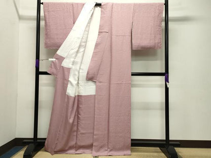 平和屋着物●上質な色無地 南天染 南天地紋 虹色 正絹 逸品 CABB0346gh