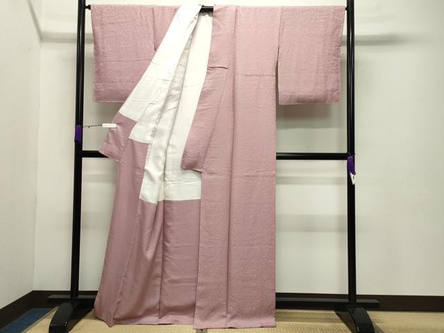 平和屋着物●上質な色無地 南天染 南天地紋 虹色 正絹 逸品 CABB0346gh
