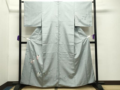 平和屋着物●訪問着 紬地 童子遊び 正絹 逸品 CABB0351gh