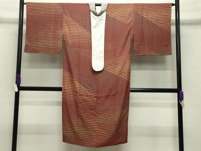 平和屋着物●長襦袢 無双仕立て 大小あられ 正絹 逸品 CABB0355gh