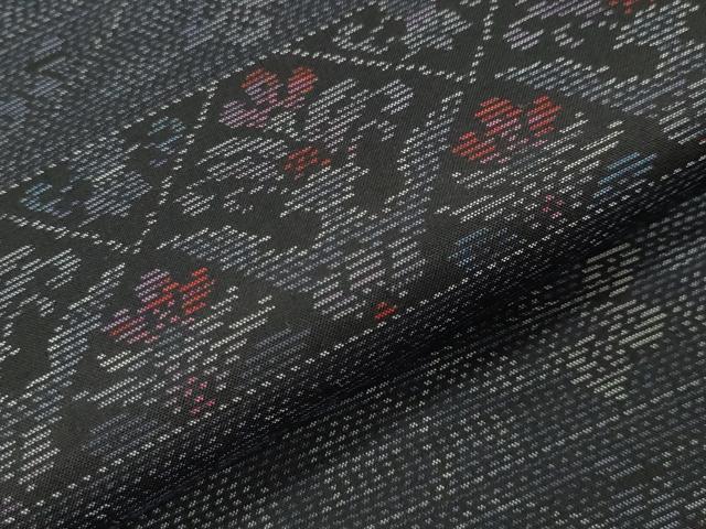平和屋着物●本場大島紬 横段花唐草文 大山謹製 証紙付き 正絹 逸品 未使用 CABB0367gh