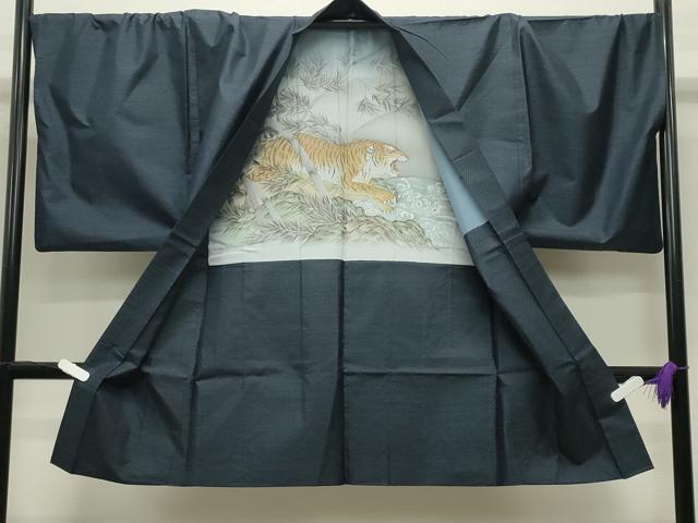 平和屋着物●男性 本場大島紬 アンサンブル 亀甲文様 キングサイズ 正絹 逸品 CABB0373gh