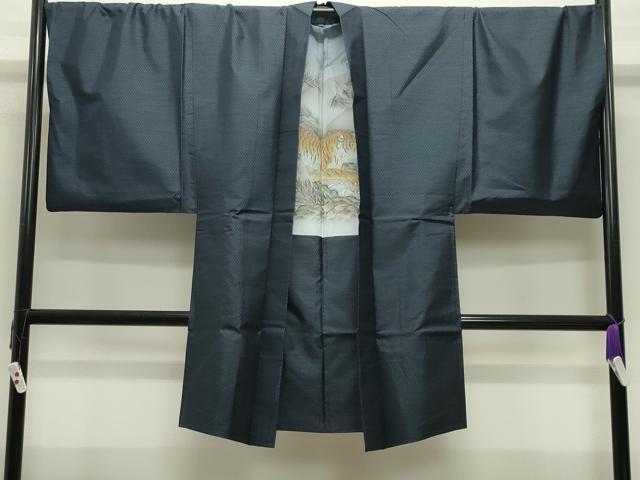 平和屋着物●男性 本場大島紬 アンサンブル 亀甲文様 キングサイズ 正絹 逸品 CABB0373gh