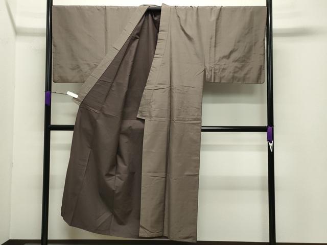 平和屋着物●男性 紬 アンサンブル 生壁色 正絹 逸品 CABB0376gh