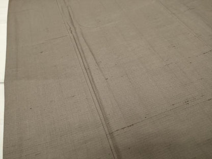 平和屋着物●男性 紬 アンサンブル 生壁色 正絹 逸品 CABB0376gh
