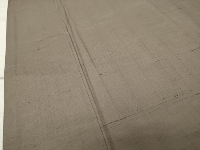 平和屋着物●男性 紬 アンサンブル 生壁色 正絹 逸品 CABB0376gh